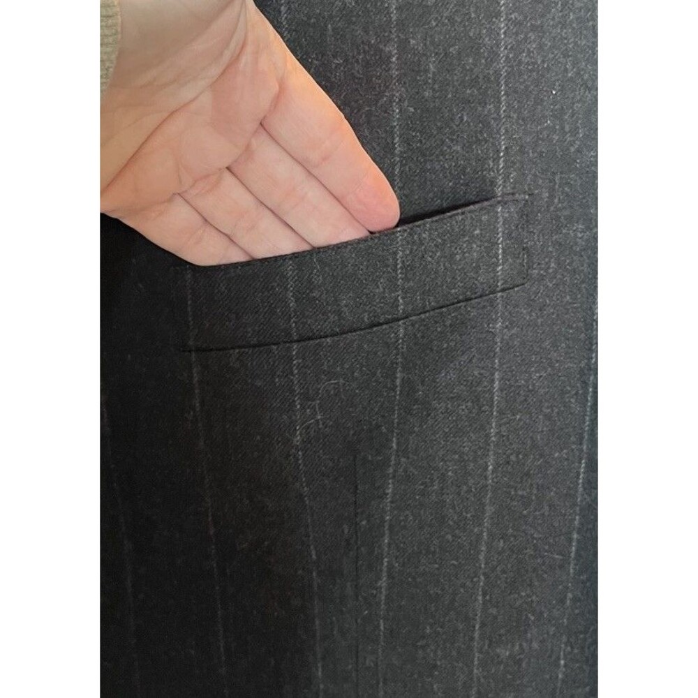 VTG Polo University Ralph Lauren Pin Striped Wool Blazer Mens 46? Gray Preppy - Picture 3 of 11